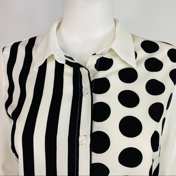 P• Luca Milano Sz M Button Down Shirt Blouse - Picture 2 of 9